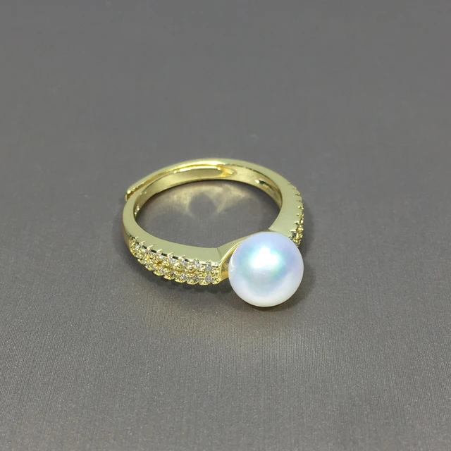 ZHBORUINI 2018 Fashion Pearl Ring High Quality Ring Genuine Freshwater Pearl Rings 925 Sterling Silver Ring For Women Gift