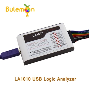 

LA1010 Logic Analyzer 100M Sample Rate 16 Channels Adjustable Threshold PWM Output MCU ARM FPGA Debug Tool with English Software