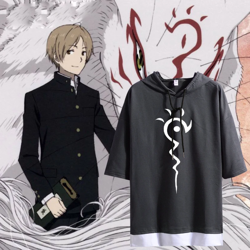 Женская Повседневная футболка с капюшоном Natsume Yuujinchou Madara коротким рукавом для