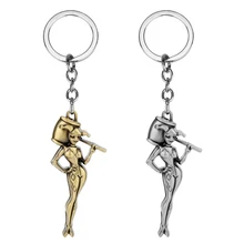 Dongsheng 2 cores antigo latão bronze quadrinhos personagem figura chaveiro