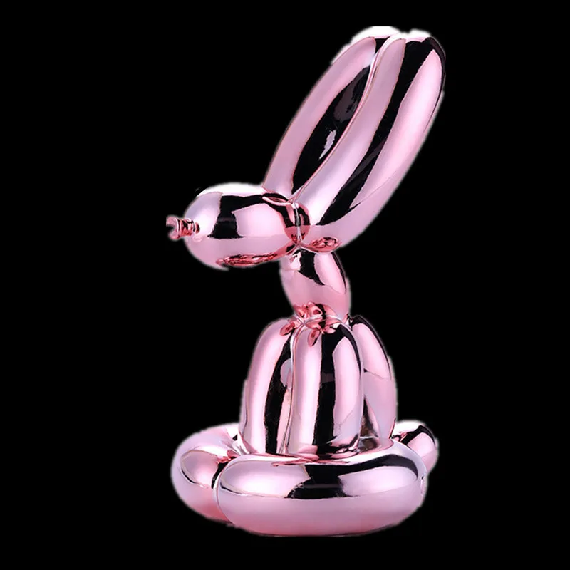 

Nordic Jeff Koons Shiny Balloon Dog Art Figurine Resin Craft Balloon Rabbit Statue Home Decoration Accessories Xmas Gift