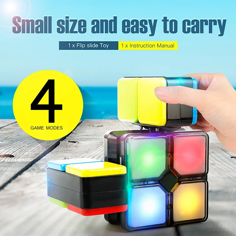 

Changeable Intelligent Puzzle Challenge Cube with Led Light Electronic magic cube toys for children Anti Stress Cube Puzzle
