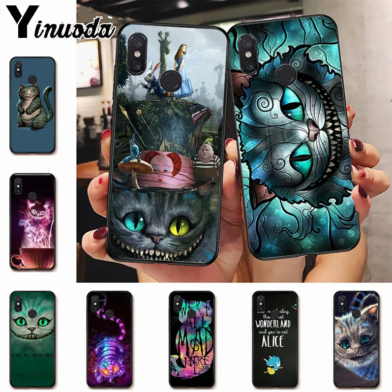

Ynuoda Alice in Wonderland Cheshire Cat DIY Painted Beautiful Case for xiaomi mi 8 se 6 note2 note3 redmi 5 plus note5 Cover