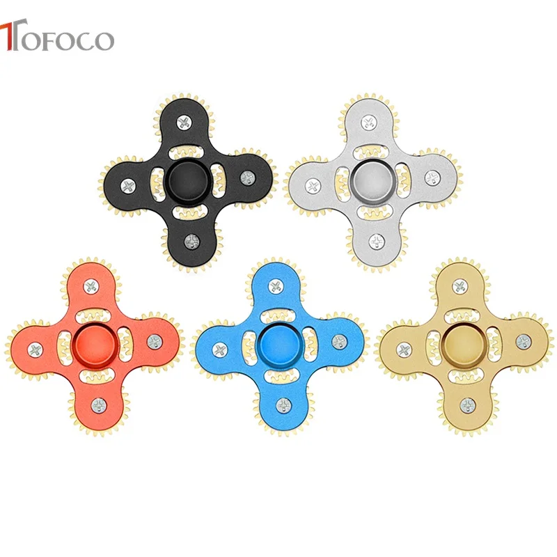 

TOFOCO NEW Four Gear Spinner Hand Fidget Gyro Anti Stress Hand toy ADHD Autism Focus spinning wheel EDC gift toy