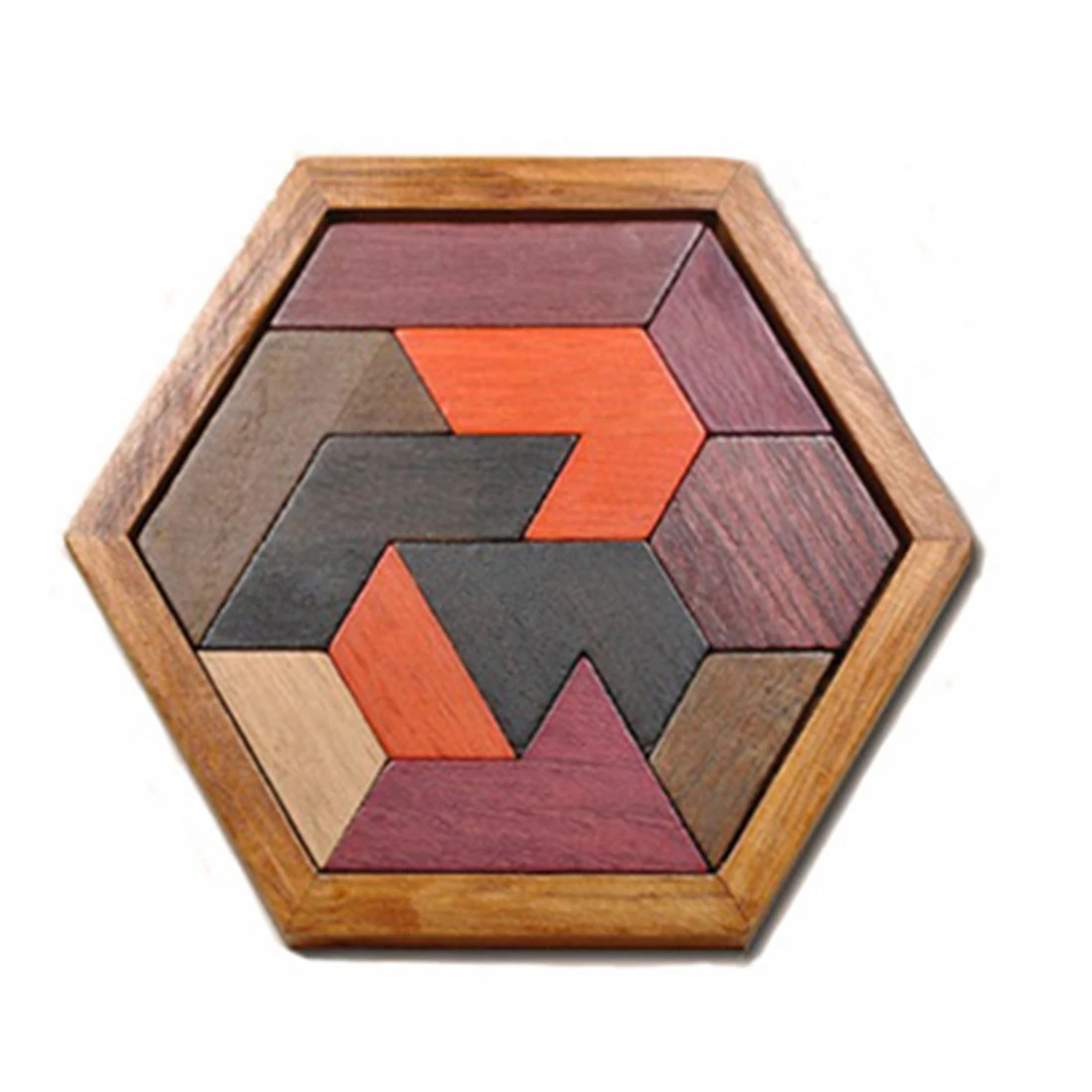 

UTOYSLAND Wooden Puzzle Toy Hexagon Sudoku Number Geometric Shape Tangram Jigsaw Board Game Educational Toys Children
