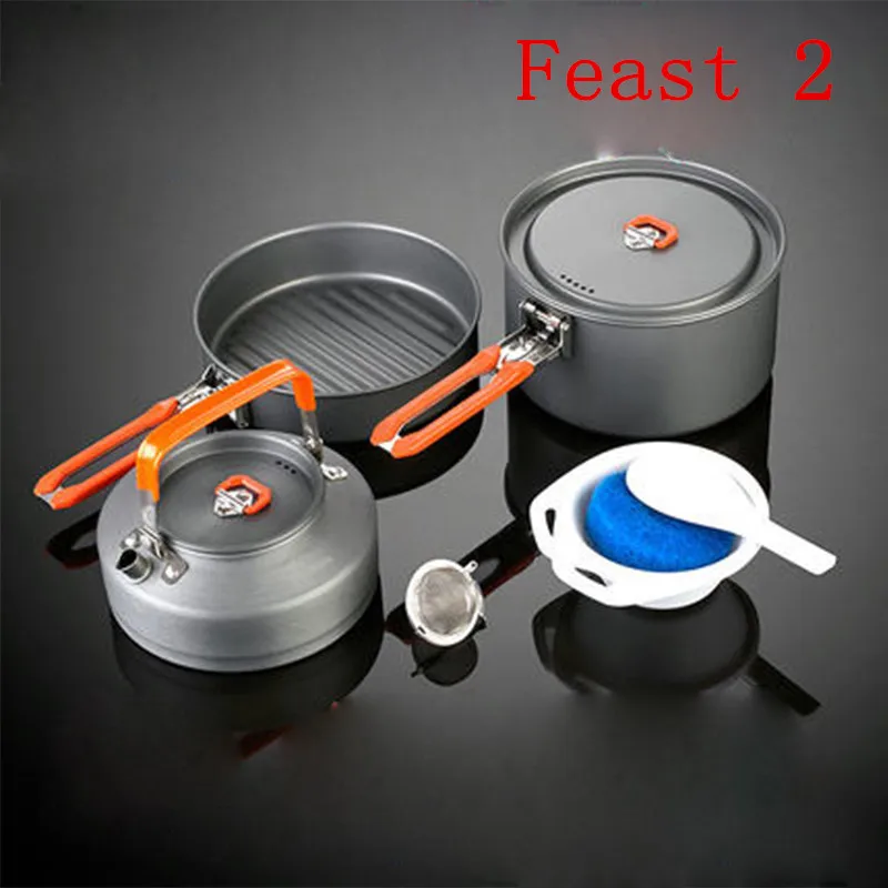 

Fire Maple Feast 2 Pots Set For 2-3 Persons Kitchen Pots Set Outdoor Camping Hiking Picnic Cooking Cookware 686g Free Shipping