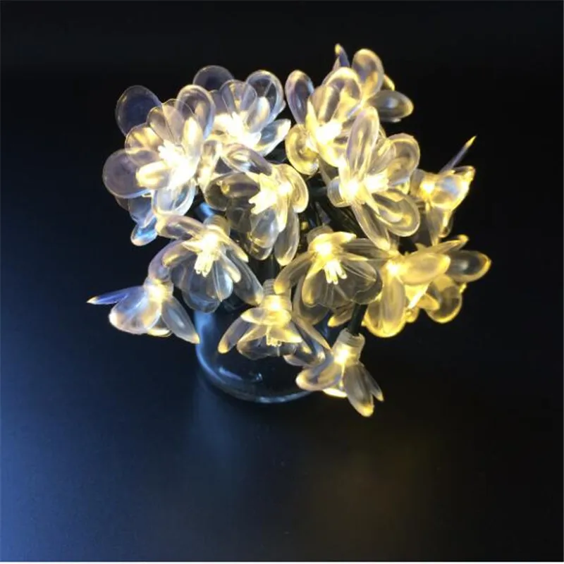 

3M 10FT IP65 LED Solar Garden Decoration Light Lotus Shaping 20 Lamps Solar Fairy String Light For Home Christmas Festival Party