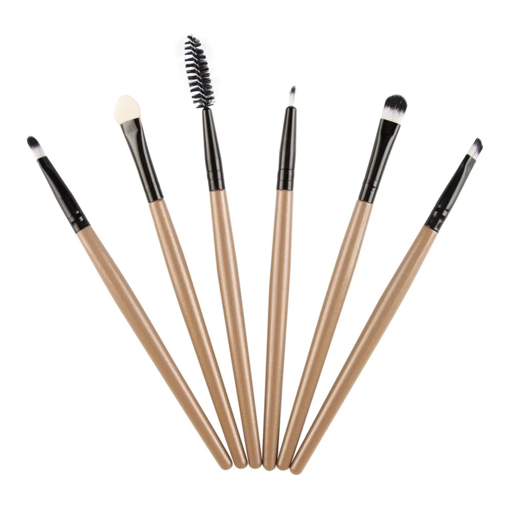 6Pcs Pro eye Makeup Brushes Set Foundation Eyeshadow Eyeliner Lip