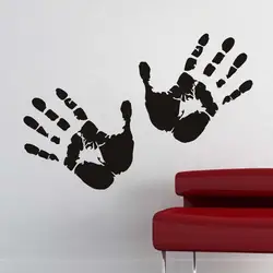 Две руки наклейки на стену Handprints тема обои для детской комнаты Хэллоуин веселый автомобиль окно наклейка Diy домашний декор