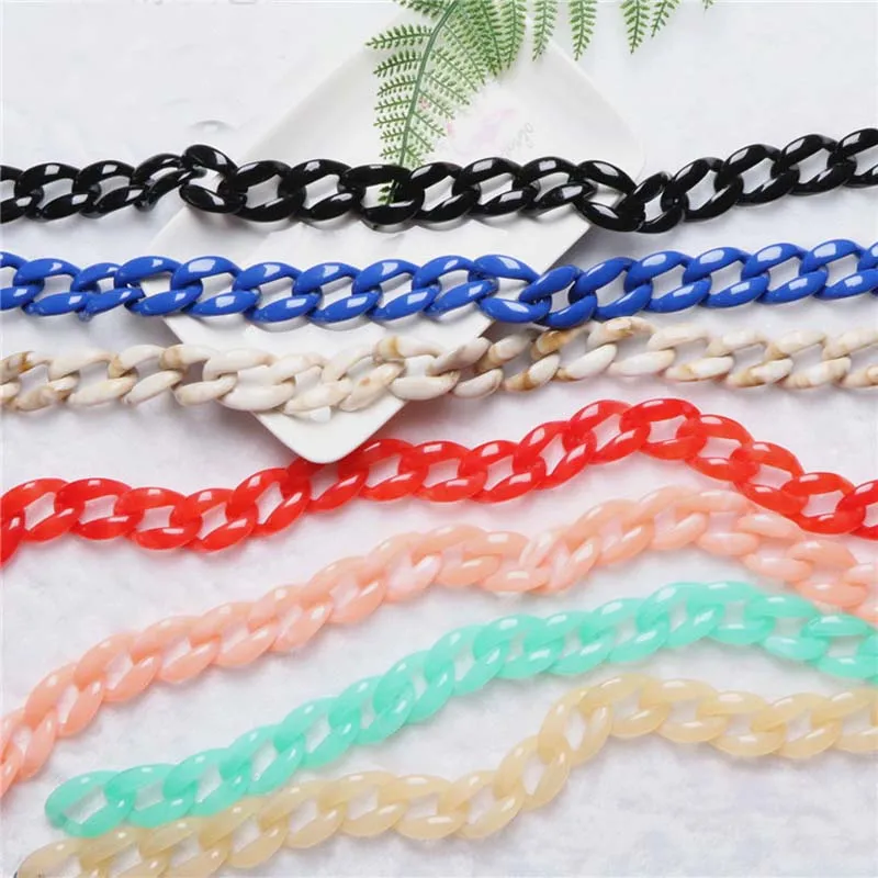 

Top-rated 60cm Big Size Acrylic Necklace Strand Parts Linked Bag Chains Women Jewelry DIY Accessories Glasses Chains Components