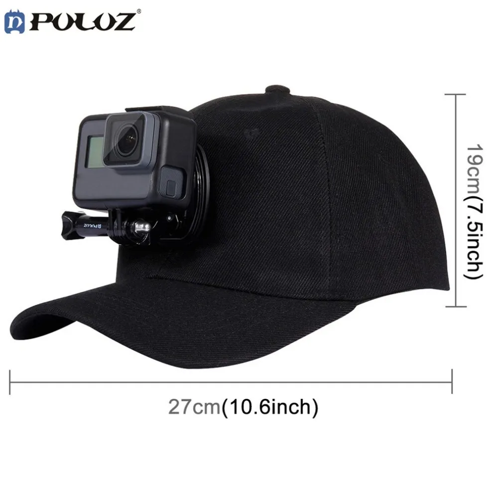 Puluz спортивные Камера шапка для GoPro Интимные Аксессуары Регулируемый Кепки с Шурупы и J стента База для GoPro HERO5 HERO4 сеанса