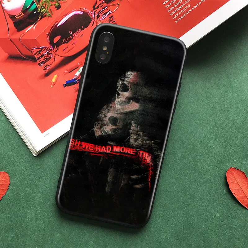 

Fashion black Glitch Art Skull Coque Soft Silicone Phone Case Cover Shell For Apple iPhone 5 5s Se 6 6s 7 8 Plus X XR XS MAX