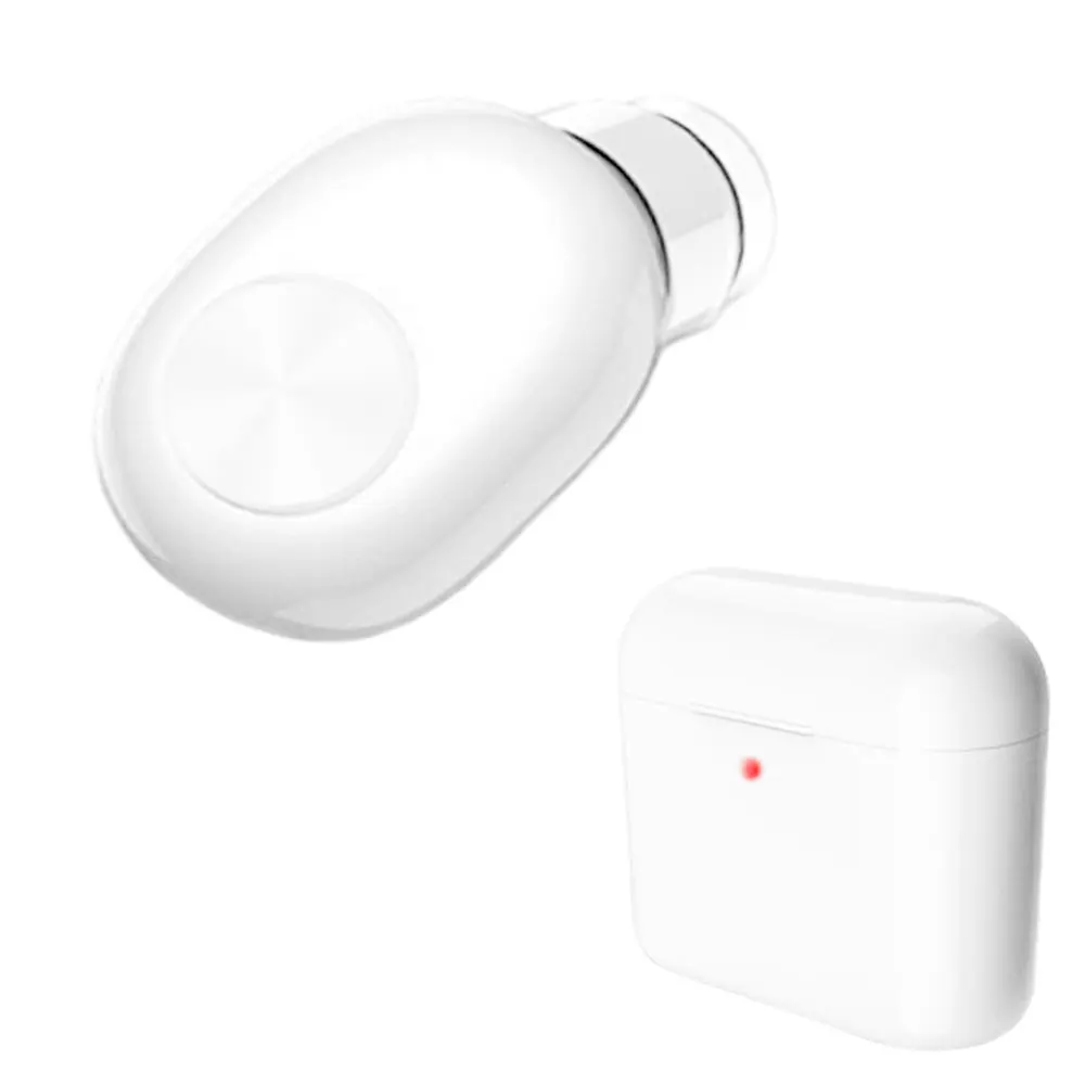 OcioDual Bluetooth 4,2 гарнитура с беспроводной микрофон и зарядная коробка BL-1 белый PowerBankBox для смартфона планшета мини