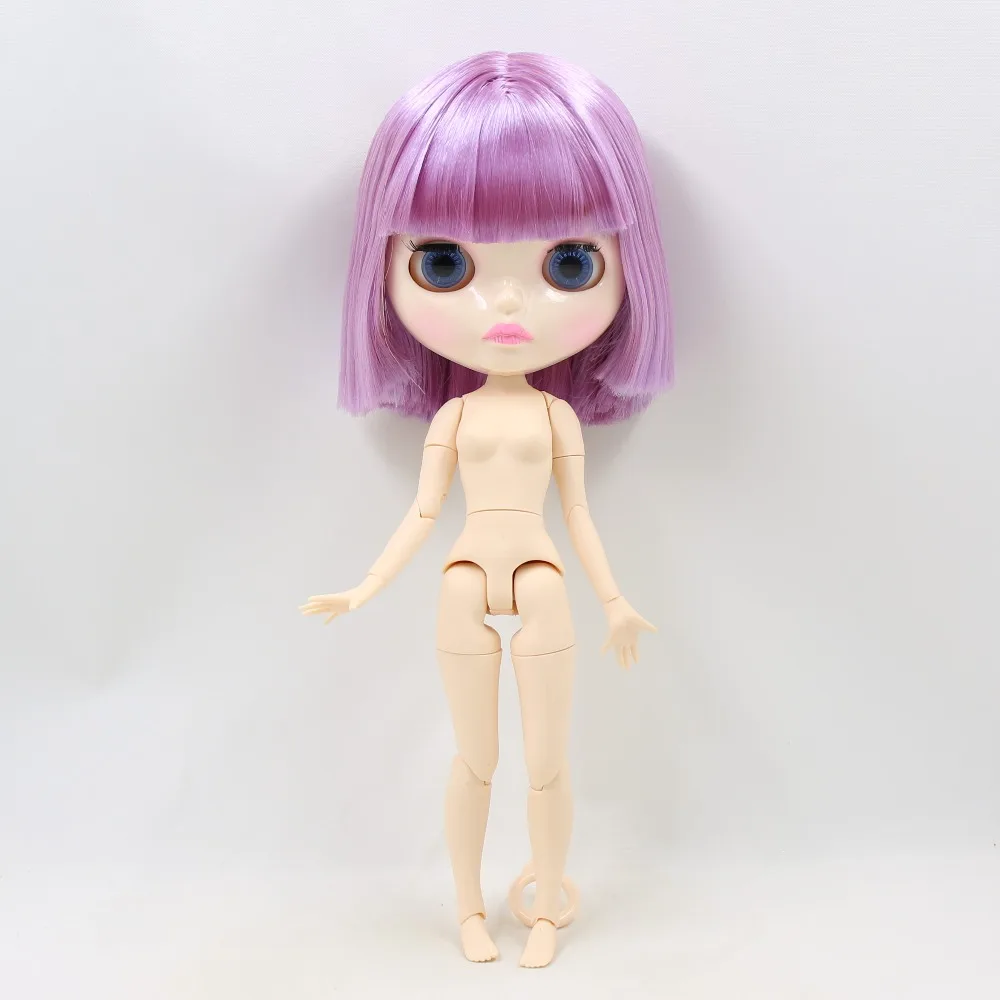Кукла ICY DBS Blyth BL2137 фиолетовые волосы блестящее лицо новая Лицевая панель губы