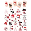 UPRETTEGO-pegatina de belleza para uñas, adhesivo deslizable de agua, dibujos animados, Navidad, nieve, copos, sombrero de árbol, regalo, RP199-204 ► Foto 2/6