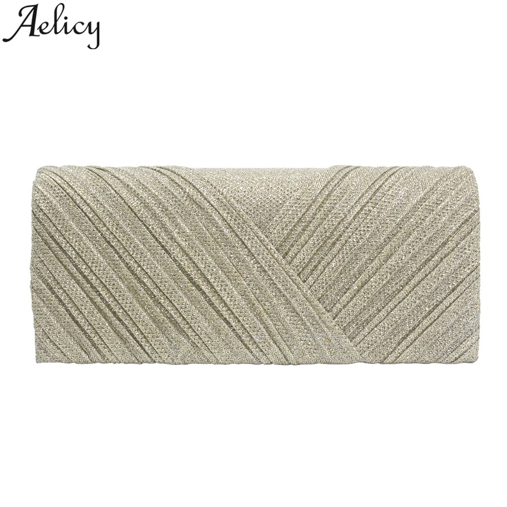 

Aelicy 2019 Fashion Women Solid Ruched Embroidery Cocktail Party Bag Ladies Tote Phone Bag Evening Clutch bags Luxury Handbags