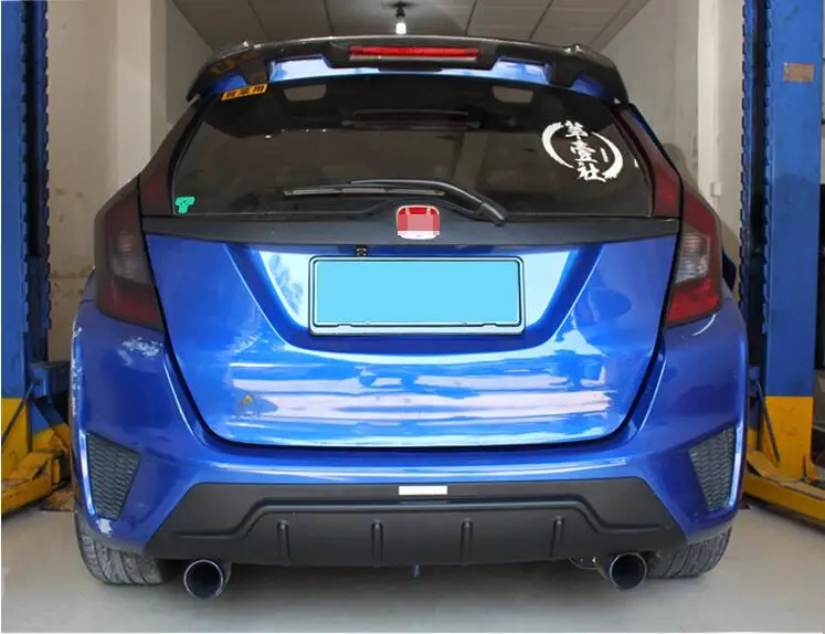 ABS задний багажник спойлер диффузор выхлопной бампер Защитная крышка для 14-17 Honda FIT/JAZZ GK5 по EMS
