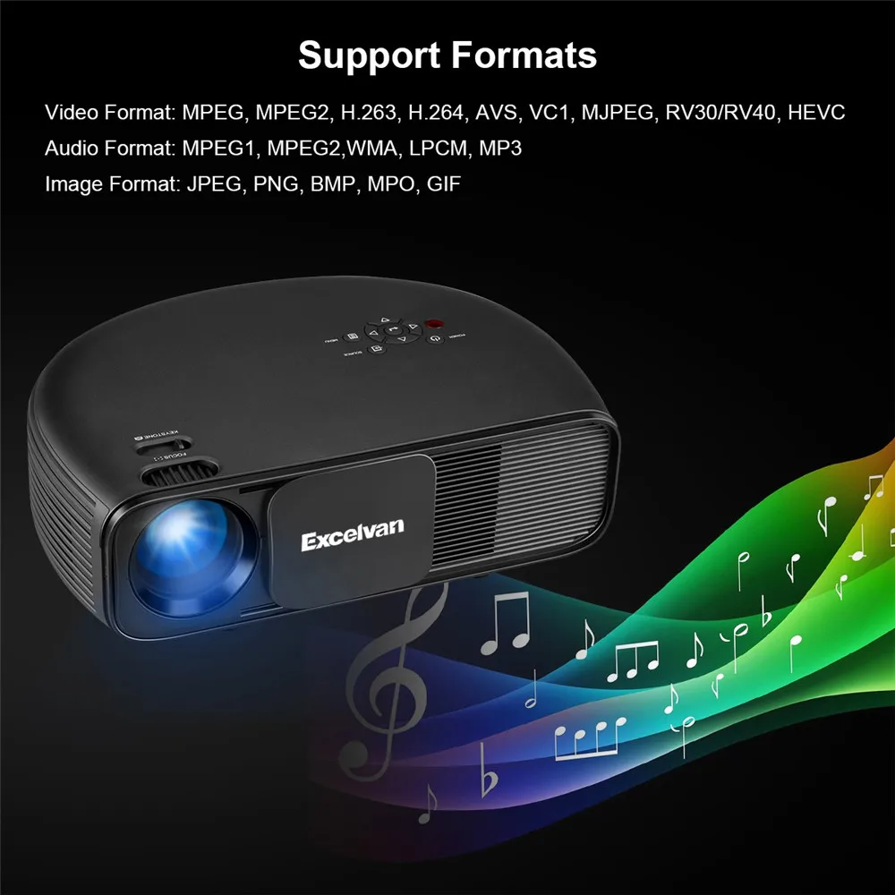 Excelvan CL760 обновленный ЖК проектор CL720 HD 3200 люмен 1280*800 LED 1080P Видеоигры ТВ домашний