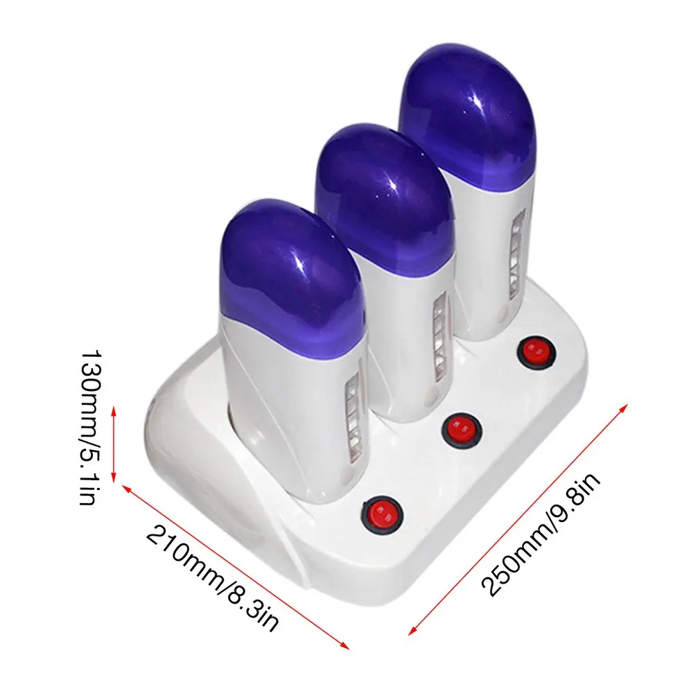 Нагреватель воска устройство для удаления волос Три головки депилятор руки тела терапевтический согревающий депилятор лезвие мини