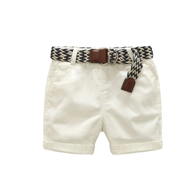 DE PEACH/однотонные повседневные шорты брюки детские свободные штаны летняя одежда для малышей хлопковые шорты для мальчиков свободный пояс