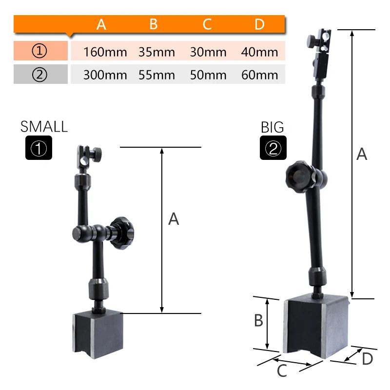 Kaufen Magnetische Basis Halter 200mm 350mm Anzeige Magnetic Stand Universal Flexible Für Ebene Messuhr Mess Werkzeug