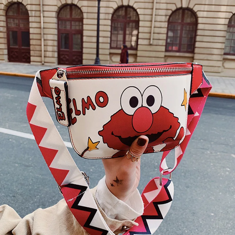 

lady's Waist Bags Cartoon Girl Crossbody Chest Bag Fashion Fanny Pack Casual Travel Waist Belt Bag Mobile Coin Purse Banana Hot
