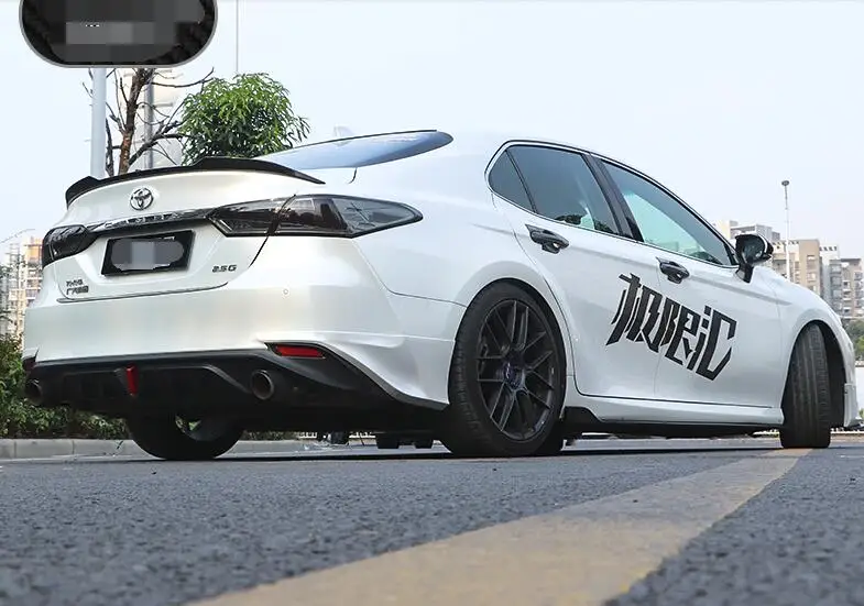 Для Camry спойлер- Toyota Camry YRF Высококачественная надрезаемая подкладка, ABS Материал заднее крыло автомобиля праймер цвет задний спойлер