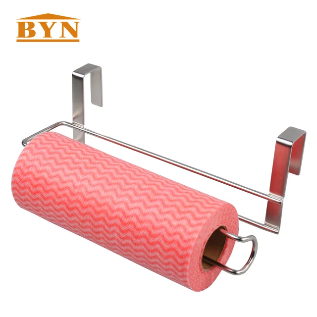 Cheap BYN Hook type stainless steel paper towel holder hanging kitchen cabinet hook holder hanging paper shelf organizer DQ9068-5 Cheap BYN Hook type stainless steel paper towel holder hanging kitchen cabinet hook holder hanging paper shelf organizer DQ9068-5