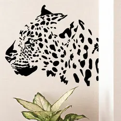 Бесплатная Доставка декор стикеров Стены Домой Размер: 560 мм * 640 мм ПВХ Виниловый пастер Съемный Росписи Искусства Леопарда B-98