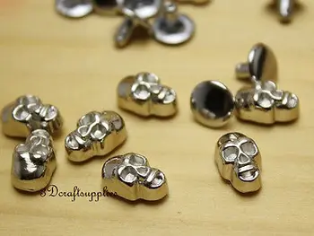 

rivets leather rivet bag clothing shoes skull 20 sets 12 mm nickel i14