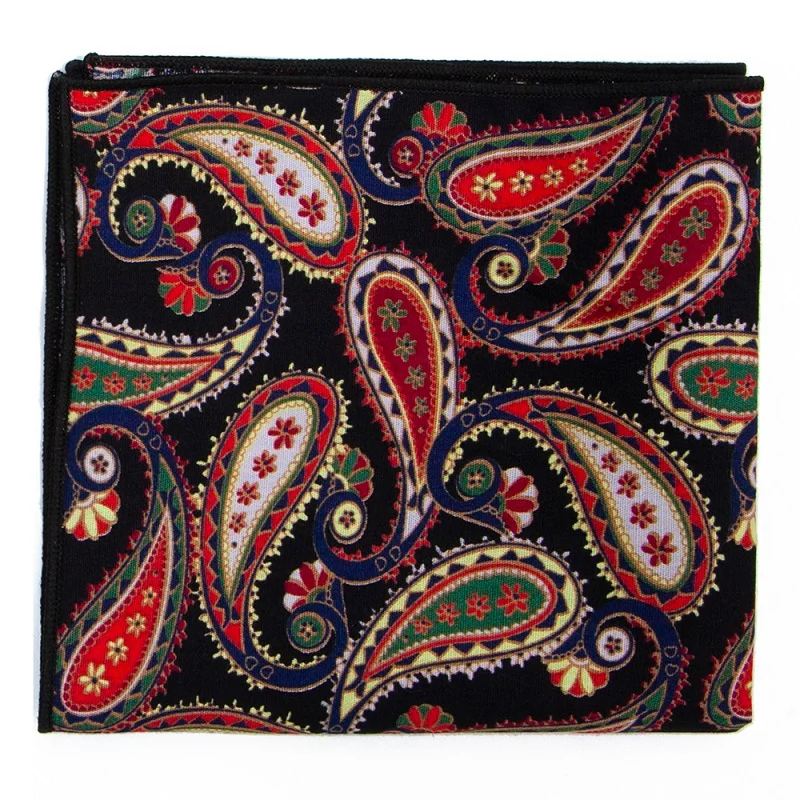 Хлопковый платок, новинка, 25x25 см, с цветочным принтом, Пейсли, карманные квадраты, модный винтажный костюм, карман, полотенце, носовой платок для мужчин