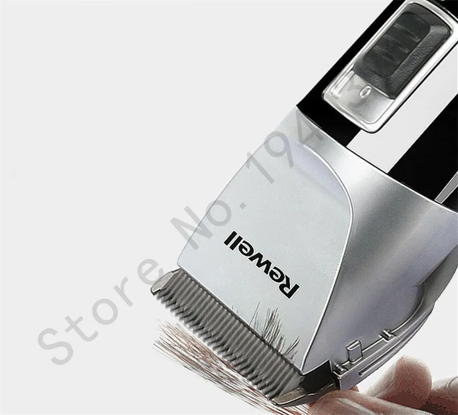 REWELL профессиональная машинка для стрижки волос с титановым лезвием для мужчин, триммер для стрижки волос для детей, машинка для бритья для парикмахерской, черный цвет