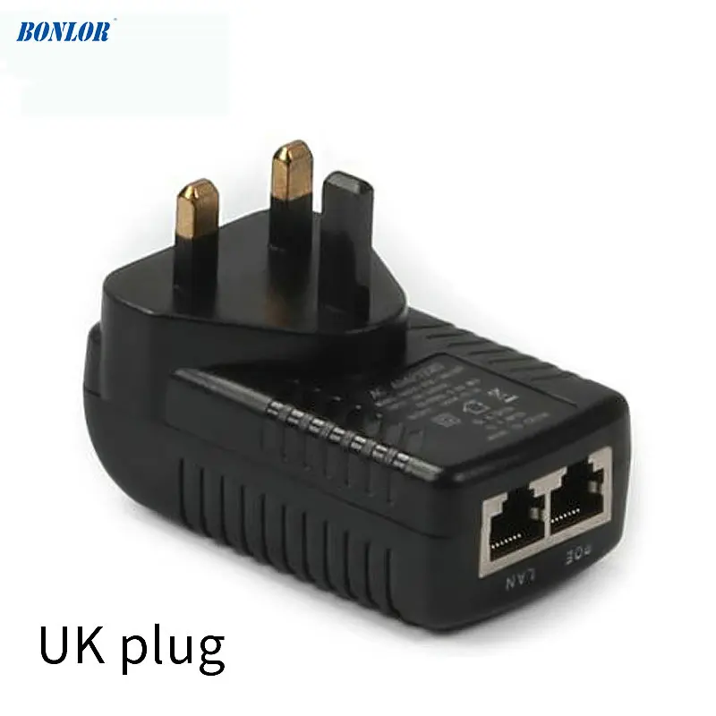DC12V 1A POE (Power Over Ethernet) Инжектор 12 Вт настенный выключатель для CCTV IP Cam адаптер