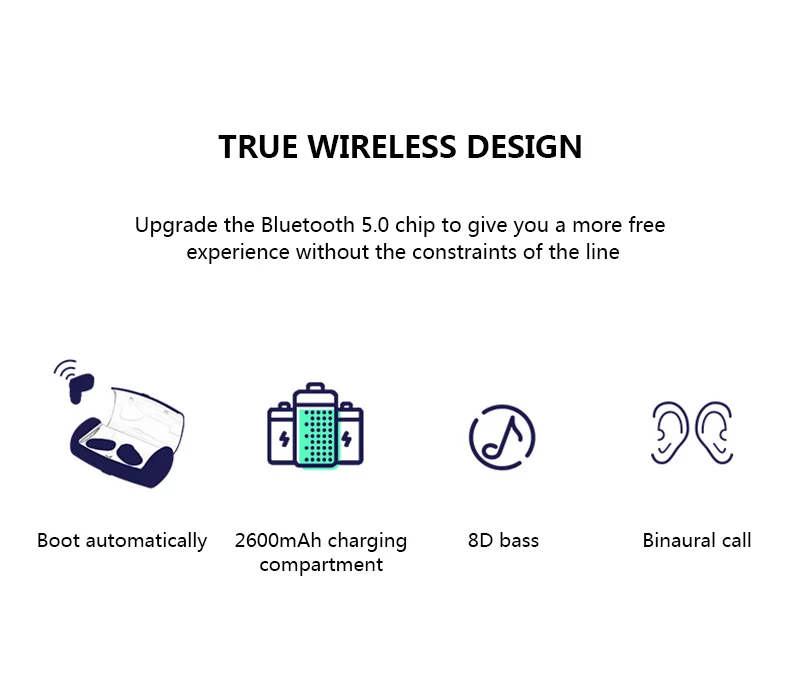 YEINDBOO Bluetooth наушники беспроводные IPX5 водонепроницаемые наушники 2600 мАч Fone De Ouvido Спортивная гарнитура стерео наушники