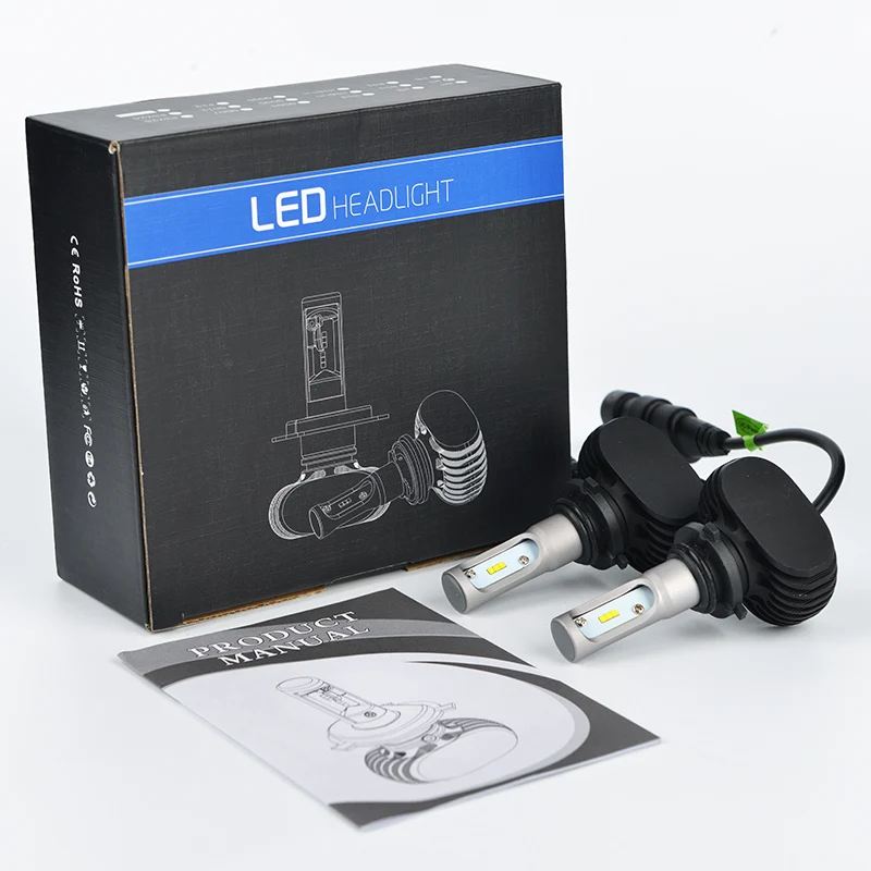 HB4 9006 LED Car Headlight Bulb CREE CSP Chips 50W 6500K 8000lm Led Headlamp Fog Light for Toyota Honda VW Mazda Hyundai led car headlight bulbs kit 9006 hb4 csp 50w 8000lm 6500k 12v single beam cree chips automobile headlamp fog light lamp