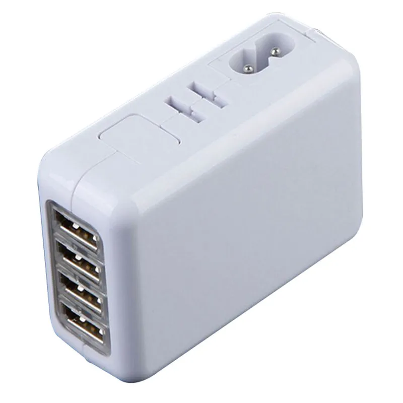 4 USB Ports Intelligent Tablet Cell Phone Charger Portable