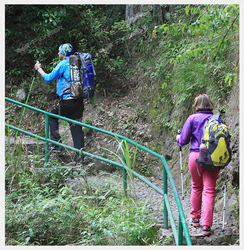 Ultraleve de Fibra de Carbono Sistema de Absorção de Choque Tênis para Caminhada Ajustável Telescópica Pólos Trekking Bengala Anti Escalada Bengalas 12 De Carbono Bengala Anti Sistema de Absorção