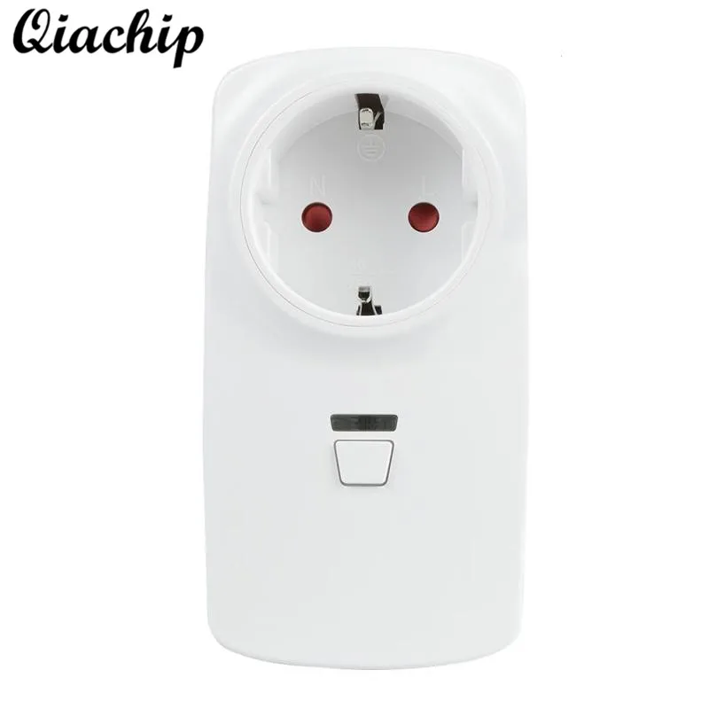 

QIACHIP AC 220V EU Plug Wifi Power Smart Home Outlet Light LED Switch Socket Remote Control Switch Outlet Work With Amazon Alexa