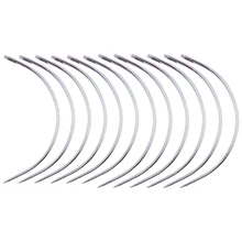 Человеческие волосы для наращивания тела c-образная изогнутая игла средство для наращивания волос 9 см длинные волосы плетеные швейные нитки иглы для наращивания волос