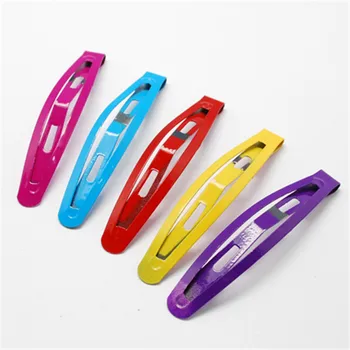 

Mixed Color Spray Painted Iron Snap Hair Clips Findings DIY Hair Accessories Making for Women Kids Hair Grips 61x12mm,12pcs/card