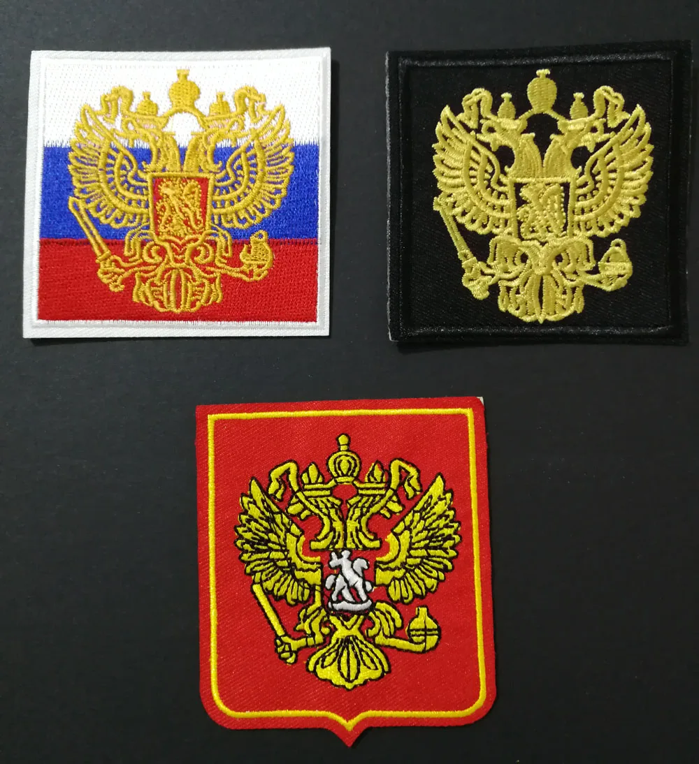 

Hot Russian eagle Patches for the Clothing jacket jeans shoes of Garment applique badges sticker russia iron on badges patch