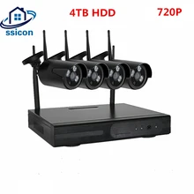 SSICON 4CH 720 P массив HD проектор для домашнего WI-FI Беспроводной безопасности Камера система DVR Kit 1MP WI-FI Камера система наблюдения CCTV 4 ТБ HDD