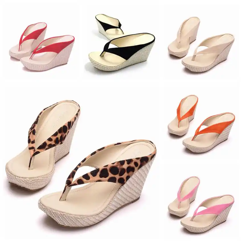 leopard print wedges platform sandals