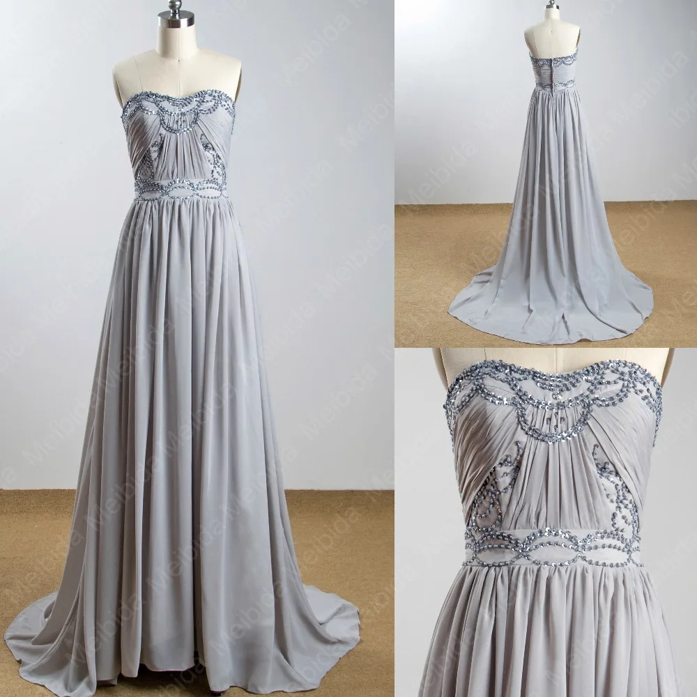 Real Chiffon Evening Dress Beading Sweetheart Neckline Off the Shoulder A Line Pleat Full Length Fashion Mother Daughter | Свадьбы и
