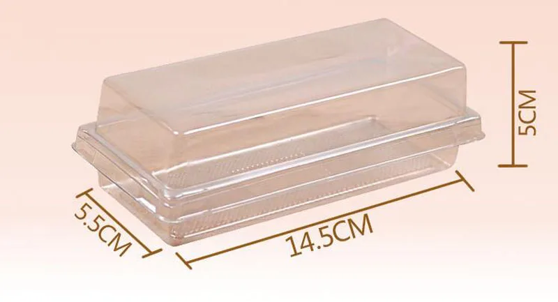 1800 шт. 14,5*5,5*5 см прямоугольный прозрачный контейнер для торта пластиковая коробка для кексов чехол для печенья свадебный душ ZA6279