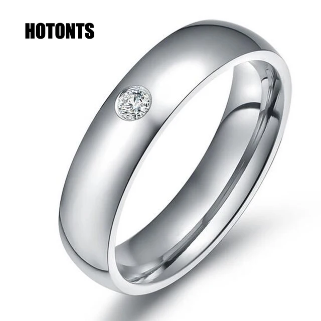 R 085 4 Colors Korean Style 5mm Wide Titanium Steel Finger Ring Fashion