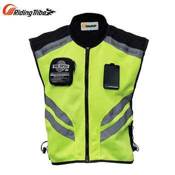 

2017 Riding Tribe Reflective Desgin Waistcoat Clothing colete motocros Off-Road Racing Vest Moto Touring Night motorcycle jacket