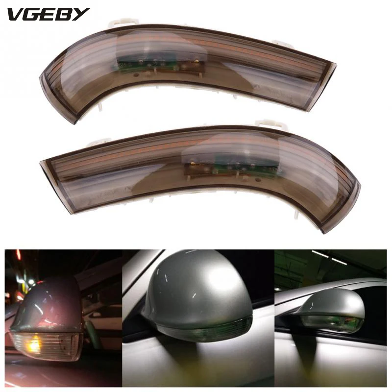 1 Pair Flowing LED Turn Signal Side Wing Rear View Mirror Indicator Light for VW Golf 5 MK5 Jetta Passat B6 for volkswagen vw passat b6 3c2 2005 2010 led car styling side mirror with indicator turn signals lights 1k0 949 101 102
