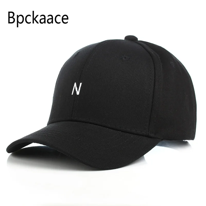 Bpckaace 2018 Лето Мужской бейсболка буквой N вышитые колпачок для женщин Snapback Головные