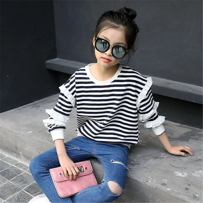 2018 Spring Baby Girls Shirts Long Sleeve Children Clothing Girl